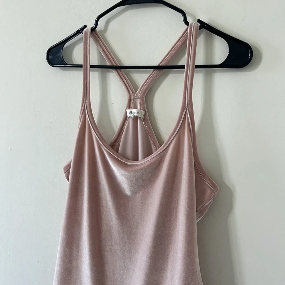 Madewell Velvet Racerback Bodysuit Size Large - Picture 6 of 13